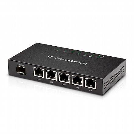 Roteador, Repetidor & Acess Point - Roteador Ubiquiti Edge Router X - PoE - 5 Portas Gigabit + 1 Porta SFP - ER-X-SFP