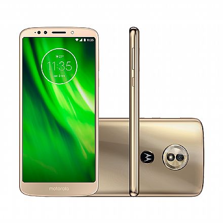 Smartphone - Smartphone Motorola Moto G6 Play - Tela 5.7" HD+, Octa Core, 32GB, Dual Chip, 4G, Câmera 13MP - Ouro - XT1922