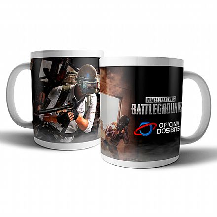 Acessórios - Caneca de porcelana - PUBG - Oficina dos Bits