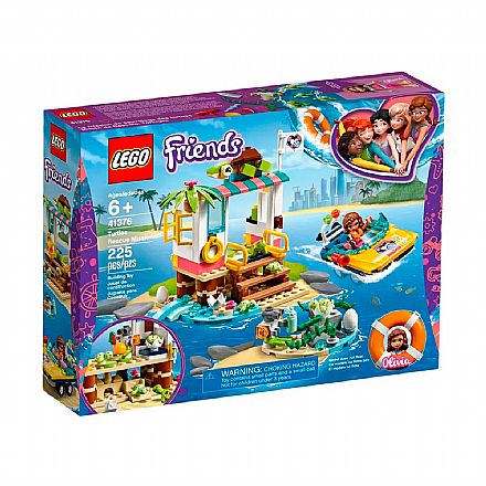 Brinquedo - LEGO Friends - Missão de Resgate de Tartarugas - 41376