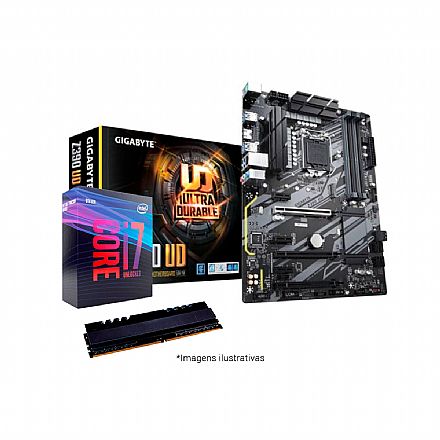 Kit Upgrade - Kit Upgrade Intel® Core™ i7 9700K + Gigabyte Z390 UD + Memória 8GB DDR4