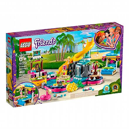 Brinquedo - LEGO Friends - A Festa na Piscina da Andrea - 41374