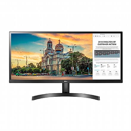 Monitor - Monitor 29" LG 29WK500 - Tela IPS Full HD UltraWide 2560x1080 - FreeSync - Modo Gamer - Screen Split 2.0 - 5ms - HDMI