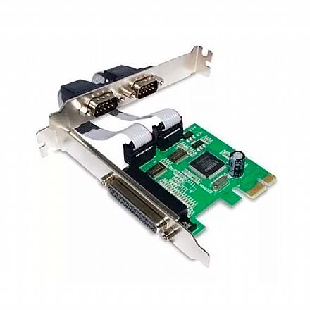 Placa de Comunicação - Placa PCI Express com 2 Portas Serial e 1 Paralela - Knup KP-T105