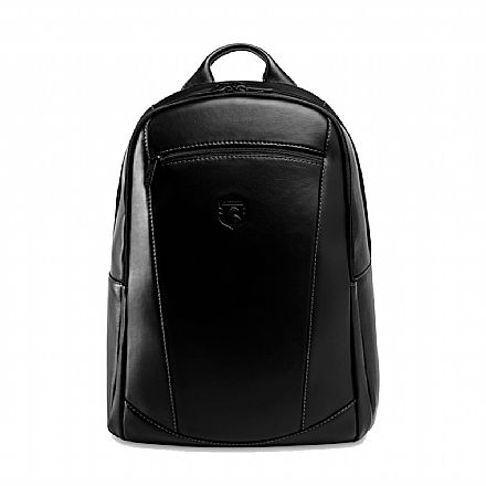 Mochila / Bolsas - Mochila de couro legítimo Nordweg Black Edition - Italiano Preto - para Notebook - NW074B-IP