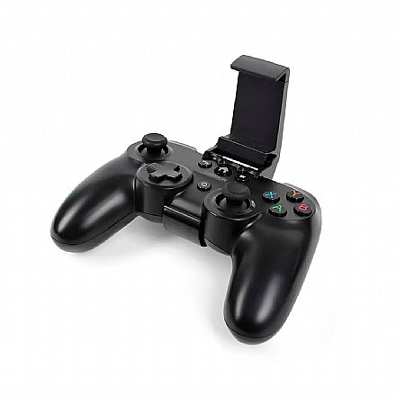 Joystick & Volante - Controle Gamepad Multilaser Warrior Bluetooth - para Smartphone, PC e PS3 - com vibração - JS088