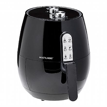 Eletroportáteis - Fritadeira Elétrica sem Óleo Air Fry Gourmet - 110V - 1400W - Capacidade de 3,5 Litros - Preta - Multilaser CE049