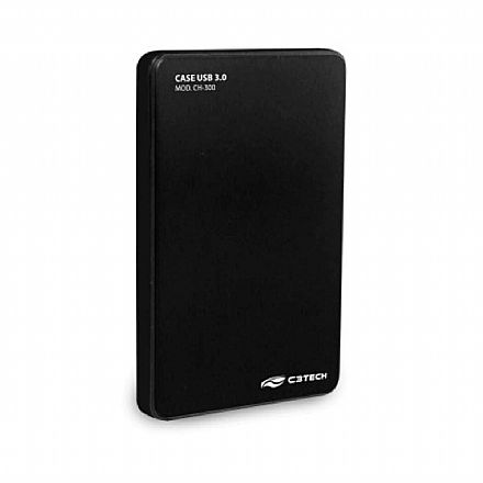 Storage / Case / Dockstation - Case para HD SATA 2.5" C3 Tech - USB 3.0 - CH-300BK