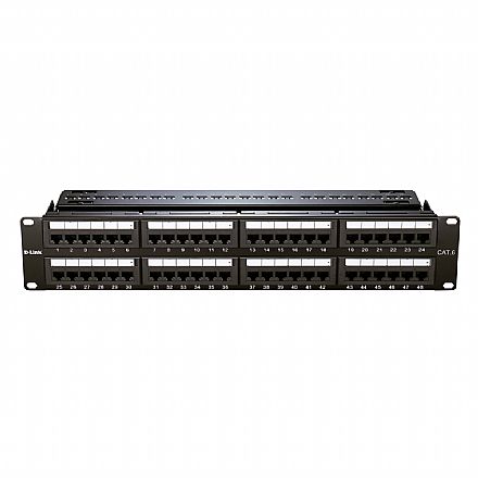 Acessórios para rede - Patch Panel 48 Portas Cat 6 - D-Link NPP-C61BLK481