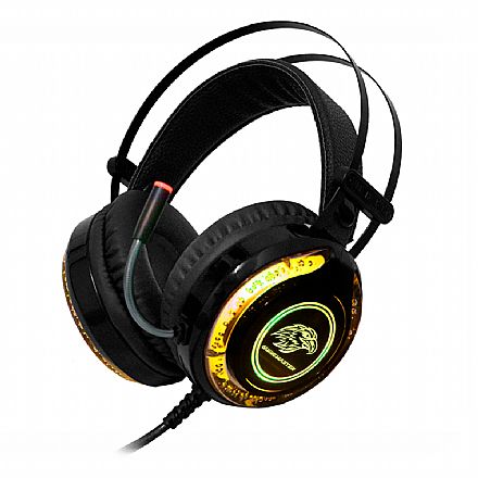 Fone de Ouvido - Headset Gamer K-Mex ARS9 - LED RGB - Conector P2 e USB - AR-S9300