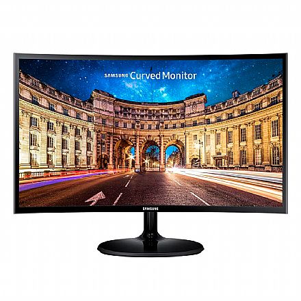 Monitor - Monitor 27" Samsung LC27F390 Curvo - Full HD - FreeSync - Painel VA - HDMI e VGA