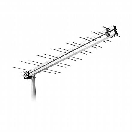 Acessórios para TV - Antena para TV Digital Aquário LU-14P - Uso Externo - HDTV/UHF/VHF - 14dBi