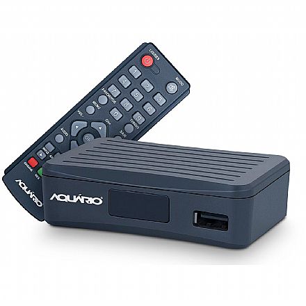 Acessórios para TV - Conversor e Gravador Digital HDTV Aquário DTV-4000S - Full HD - com Controle Remoto - USB, HDMI, RCA