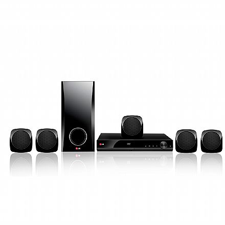 Home Theater - Home Theater 5.1 LG DH4130S - 330W RMS - DVD com saída HDMI - Entrada USB para Pendrive - Controle Remoto