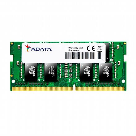 Memória para Notebook - Memória SODIMM 8GB DDR4 2400MHz Adata - para Notebook - AD4S240038G17-S