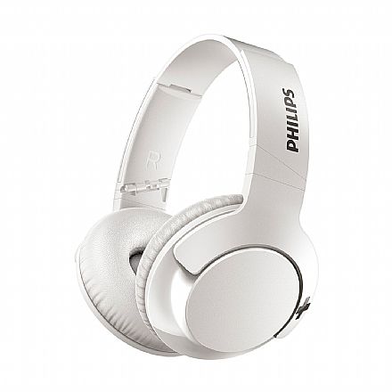 Fone de Ouvido - Fone de Ouvido Bluetooth Philips SHB3175WT/00 - Dobrável - com Microfone - Branco