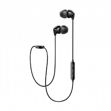 Fone de Ouvido - Fone de Ouvido Bluetooth Philips Upbeat - Intra-auricular - Com Microfone - SHB3595BK/10 - Preto