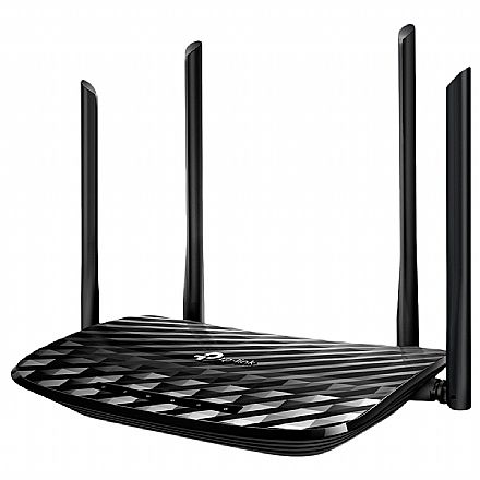 Roteador, Repetidor & Acess Point - Roteador Wi-Fi TP-Link Archer C6 AC1200 - Gigabit - MU-MIMO - Dual Band 2.4 GHz e 5 GHz - 4 Antenas