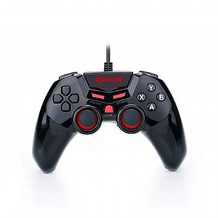 Joystick & Volante - Controle Gamepad Redragon Seymour 2 G806 para PC e PS3 - com Vibração e D-input - USB