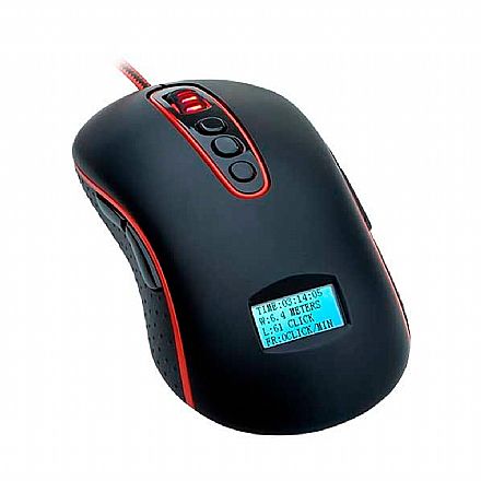 Mouse - Mouse Gamer Redragon Mars - 4000dpi - 5 Botões - Com Visor LCD - LED - M906