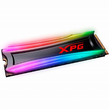 SSD - SSD M.2 512GB Adata XPG Spectrix S40G - NVMe - 3D NAND - Leitura 3500 MB/s - Gravação 2400MB/s - LED RGB - AS40G-512GT-C