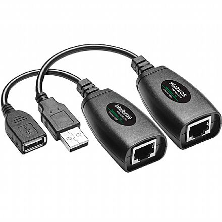 Placas e Adaptadores de rede - Extensor USB via Cabo de Rede - USB para RJ45 - Alcance de até 50 metros - Intelbras VEX 1050 USB