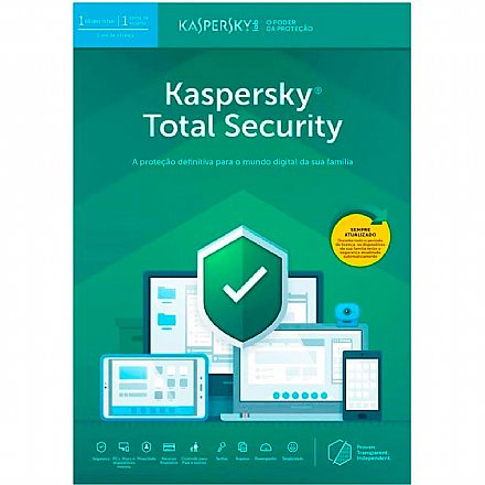 Software - Kaspersky Antivírus Total Security - Licença de 1 ano - para 1 dispositivo - Versão Download