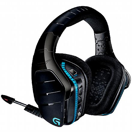 Fone de Ouvido - Headset Gamer Sem Fio Logitech G933 Artemis Spectrum - 7.1 Surround DTS:X - Drivers Pro-G - LED RGB Lightsync - Conector P2 e USB - Preto - 981-000585