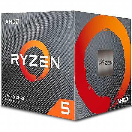 Processador AMD - AMD Ryzen 5 3600X Hexa Core - 12 Threads - 3.8GHz (Turbo 4.4GHz) - Cache 32MB - AM4 - TDP 95W - Wraith Spire Cooler - 100-100000022BOX - sem gráfico integrado
