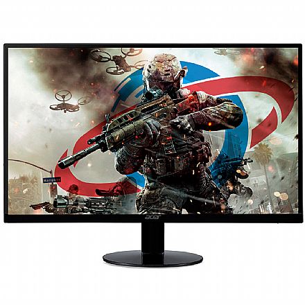 Monitor - Monitor 23" Acer Gamer SA230 Series - Ultra-Fino - Full HD IPS - 75Hz - FreeSync - 1ms - Flicker-less - HDMI/VGA