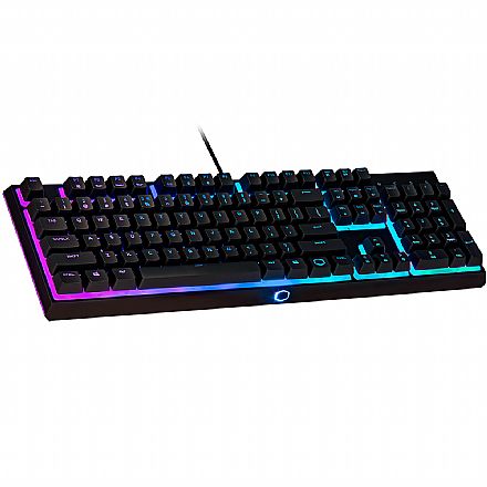 Teclado - Teclado Gamer Cooler Master MK110 - Iluminação RGB - Semi Mecânico - Teclas Anti-Ghosting - MK-110-KKMF1-BR