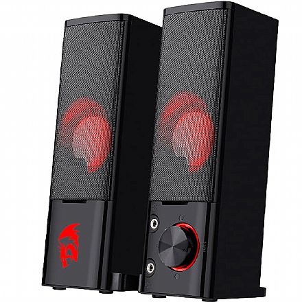 Caixa de Som - Caixa de Som 2.0 Redragon Orpheus - 3W RMS - LED Vermelho - GS550