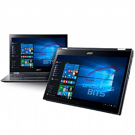 Notebook - Notebook Acer Spin 3 SP314-51-31RV 2 em 1 - Tela 14" Touch HD, Intel i3 7020U, 4GB, HD 1TB, Windows 10