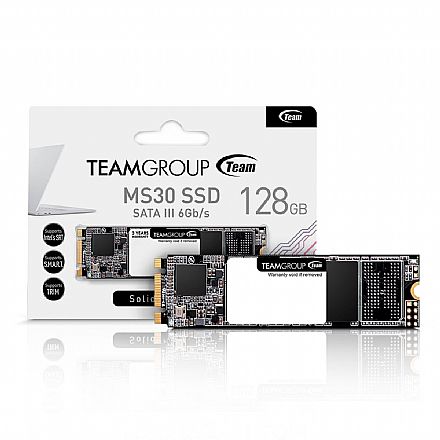 SSD - SSD M.2 128GB Team Group MS30 / Liteon - SATA - Leitura 550 MB/s - Gravação 460MB/s - TM8PS7128G0C101