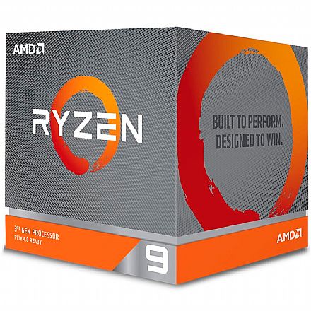 Processador AMD - AMD Ryzen™ 9 3900X 12 Core - 24 Threads - 3.8GHz (Turbo 4.6GHz) - Cache 64MB - AM4 - TDP 105W - Wraith Prisma Cooler - 100-100000023BOX - sem gráfico integrado