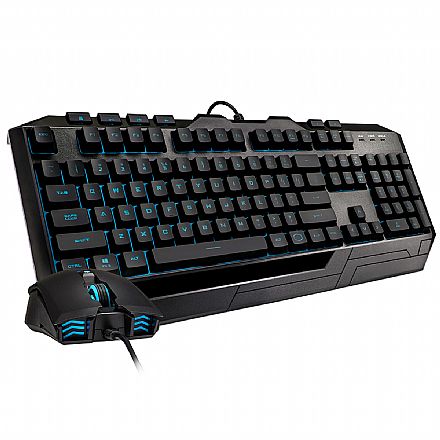 Kit Teclado e Mouse - Kit Teclado e Mouse Gamer Cooler Master Devastator III Plus - LED 7 Cores - 2400dpi - ABNT2 - SGB-3001-KKMF1-BR