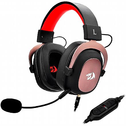 Fone de Ouvido - Headset Gamer Redragon Zeus H510 - com Controle de Volume e Microfone removível - Conector P2 removível - Compatível com PC / PS4 / PS3 / Xbox One / Switch