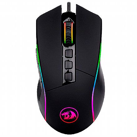 Mouse - Mouse Gamer Redragon LoneWolf 2 M721-PRO - 32000dpi - com LED RGB - 10 Botões Programáveis