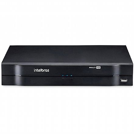 Segurança CFTV - DVR 8 Canais Intelbras MHDX 1108 - Gravador Digital - Multi HD - IP, HDCVI, HDTVI 2.0, AHD-M - Compatibilidade ONVIF