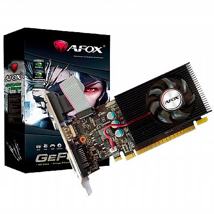Placa de Vídeo - GeForce GT 730 4GB DDR3 128bits - Low Profile - AFOX AF730-4096D3L6