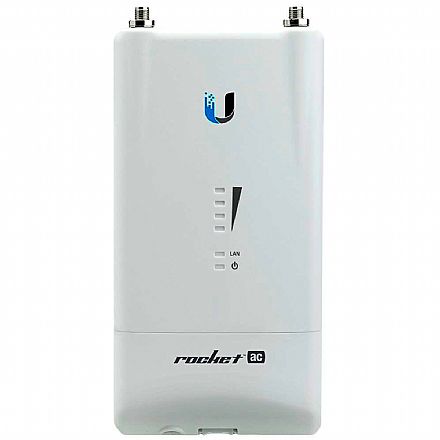 Roteador, Repetidor & Acess Point - BaseStation Ubiquiti Rocket 5AC Lite airMAX - 5 GHz - 1 porta PoE Gigabit - Throughput TCP efetivo de até 500Mbps - R5AC-LITE