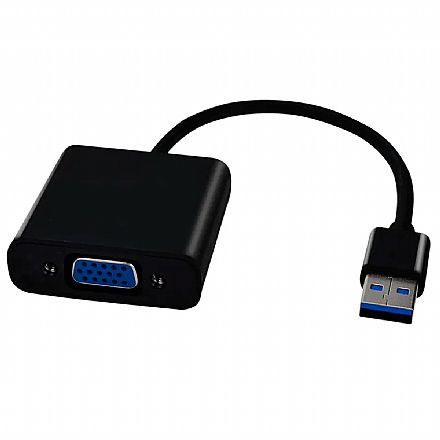 Cabo & Adaptador - Adaptador Conversor USB para VGA - USB 3.0 - CB0275