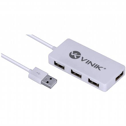 Cabo & Adaptador - HUB USB 2.0 - 4 Portas - Branco - Vinik HUV-20-B