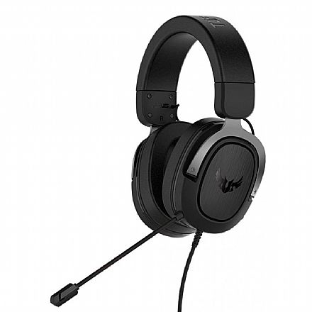 Fone de Ouvido - Headset Gamer Asus TUF Gaming H3 - com Microfone - 7.1 Canais - Conector P2 - Cinza Escuro - 90YH028G-B1UA00