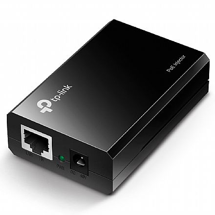 Acessórios para rede - Fonte Injetor PoE TP-Link TL-POE150S - Gigabit - 802.3af - Energia e Dados através do cabo de Ethernet