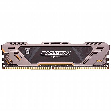 Memória para Desktop - Memória 8GB DDR4 2666MHz Crucial Ballistix Sport AT - CL16 - Cinza - BLS8G4D26BFSTK