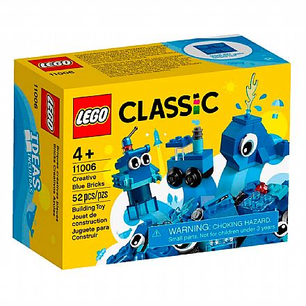 Brinquedo - LEGO Classic - Peças Azuis Criativas - 11006