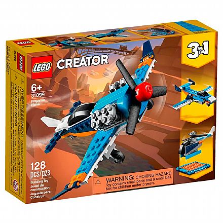 Brinquedo - LEGO Creator - Aviao de Helice - 31099