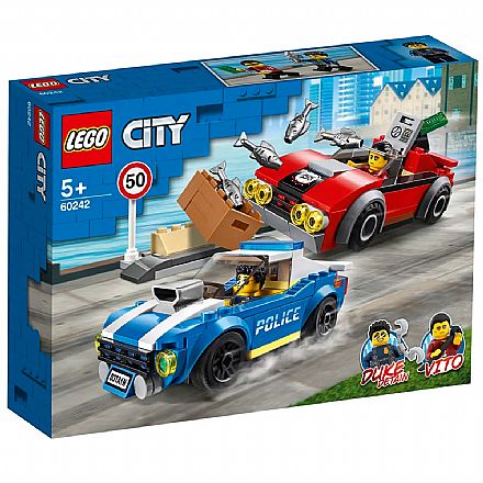 Brinquedo - LEGO City - Detenção Policial na Autoestrada - 60242