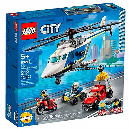 Brinquedo - LEGO City - Perseguição Policial de Helicóptero - 60243